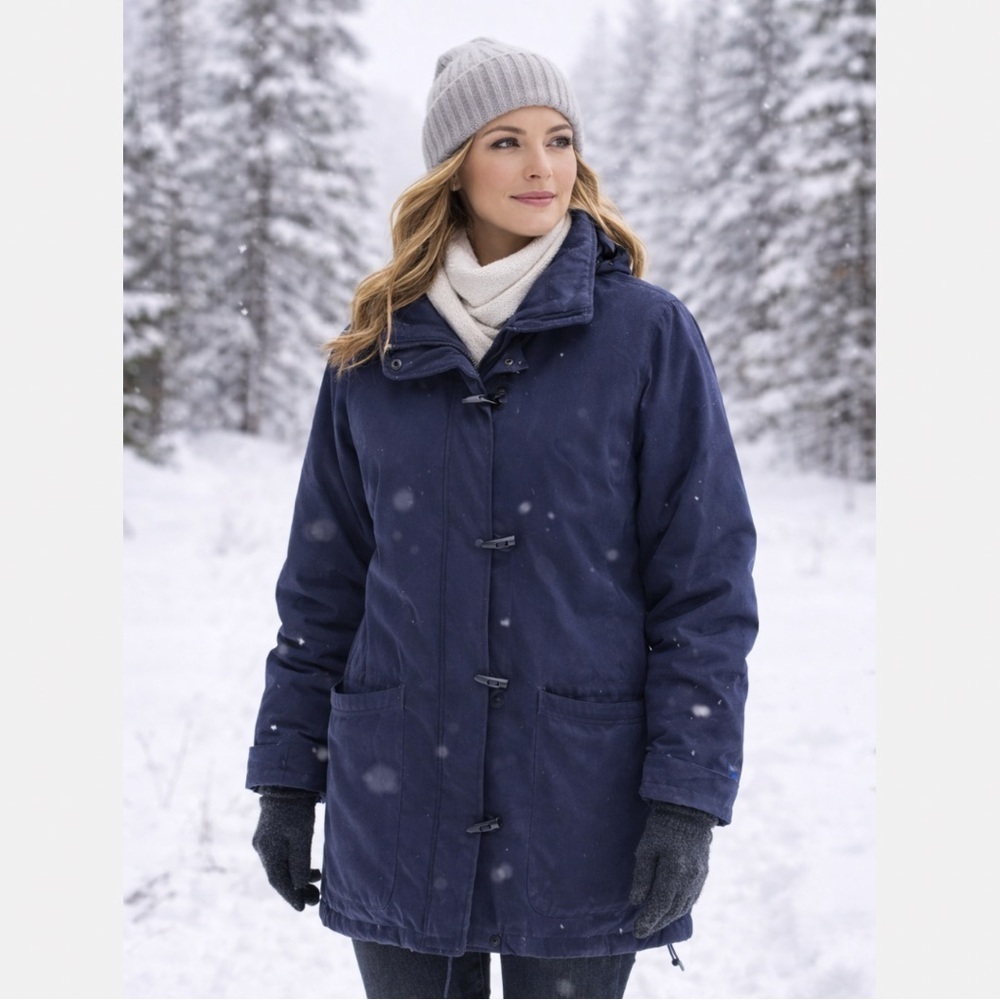 Forecaster of Boston Y2K Unisex Dark Navy Winter Coat woman’s L mens M EUC